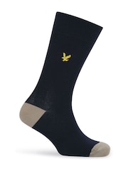 Lyle & Scott Blue Harold cotton socks 5 Pack - Image 6 of 6