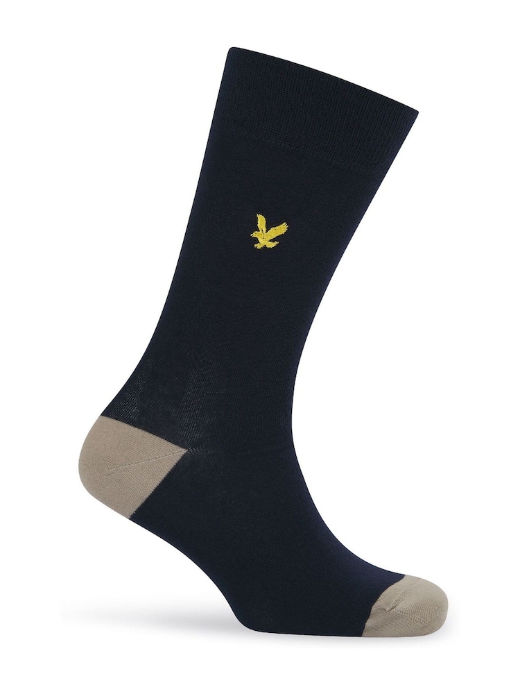 Lyle & Scott Blue Harold cotton socks 5 Pack - Image 6 of 6