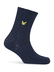Lyle & Scott Blue Forest Knit Socks 3 Pack - Image 4 of 4