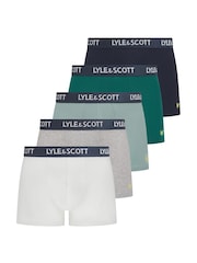 Lyle & Scott Blue Miller Underwear Trunks 5 Pack - Image 1 of 6