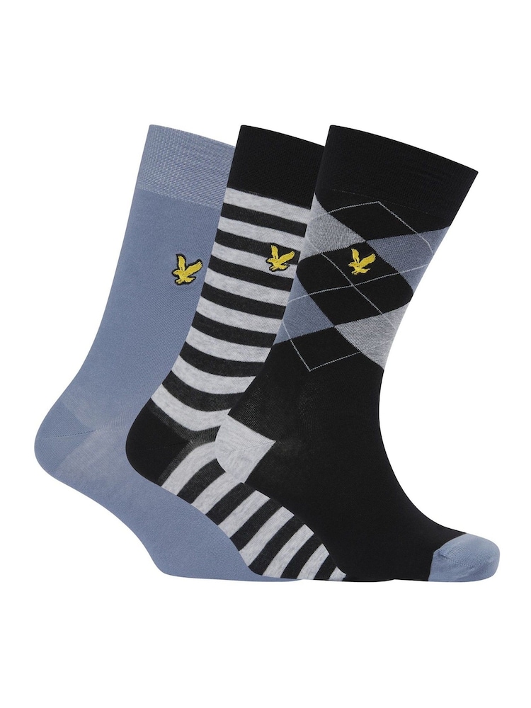 Lyle & Scott Flanders Socks Gift Box 3 Pack - Slika 1 iz 5