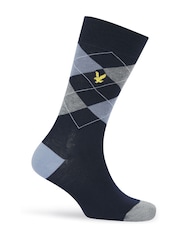 Lyle & Scott Black 5 pack Harold cotton socks - Image 6 of 6