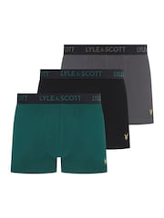 Lyle & Scott Black Barclay Underwear Trunks 3 Pack - Image 1 of 4