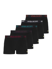 Lyle & Scott Black Miller Underwear Trunks 5 Pack - Image 1 of 6