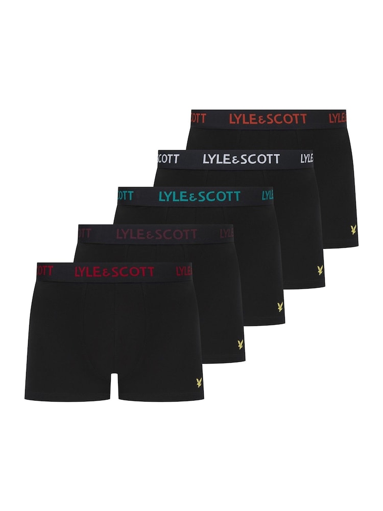 Lyle & Scott Black Miller Underwear Trunks 5 Pack - Image 1 of 6