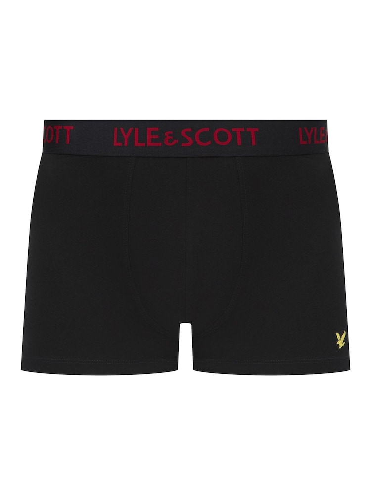 Lyle & Scott Black Miller Underwear Trunks 5 Pack - Image 4 of 6