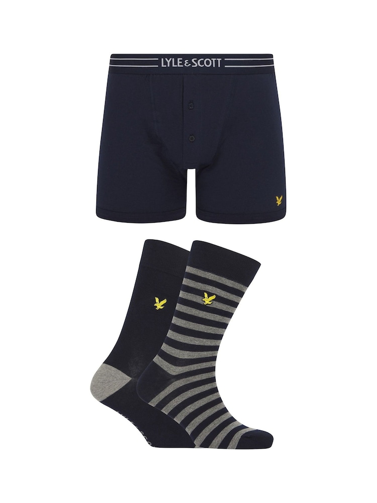 Lyle & Scott Blue Humphrey Underwear And Socks Gift Set - Image 1 of 5