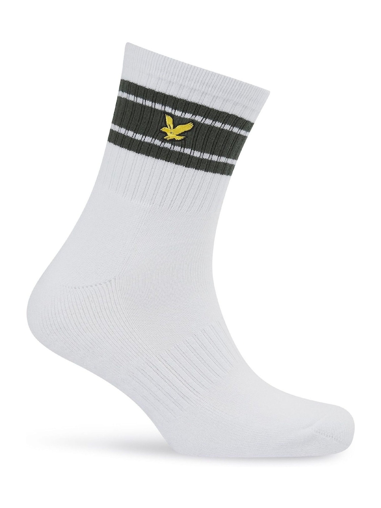 Lyle & Scott Green Grant Sports Socks 3 Pack - Image 2 of 4