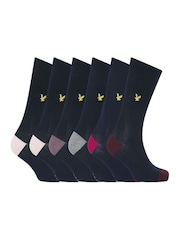 Lyle & Scott Blue Graham Cotton Socks 5 Pack - Image 1 of 6