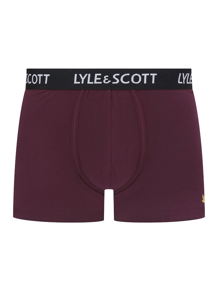 Lyle & Scott Black Hubert Premium Underwear Trunks 3 Pack - Image 4 of 4