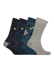 Lyle & Scott Abraham Socks Gift Box 4 Pack - Изображение 1 из 6