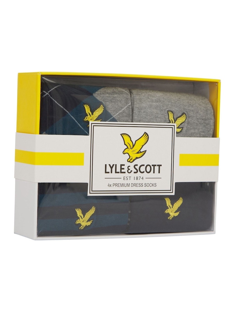 Lyle & Scott Abraham Socks Gift Box 4 Pack - Изображение 6 из 6