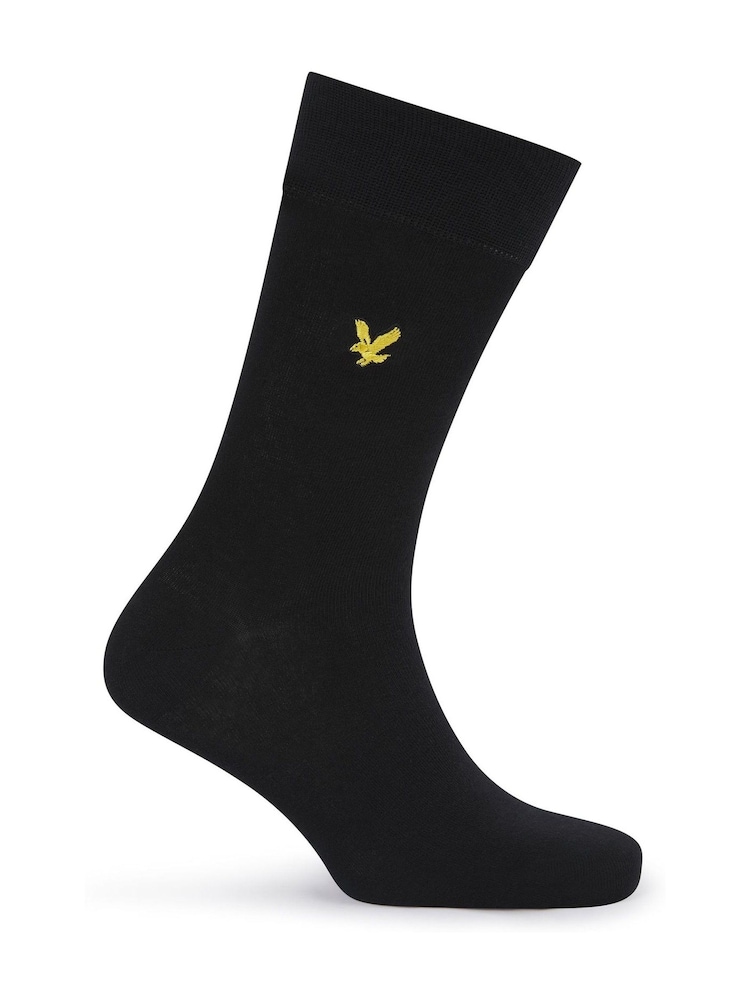 Lyle & Scott Black 3 Pack Angus Cotton Socks - Image 2 of 4