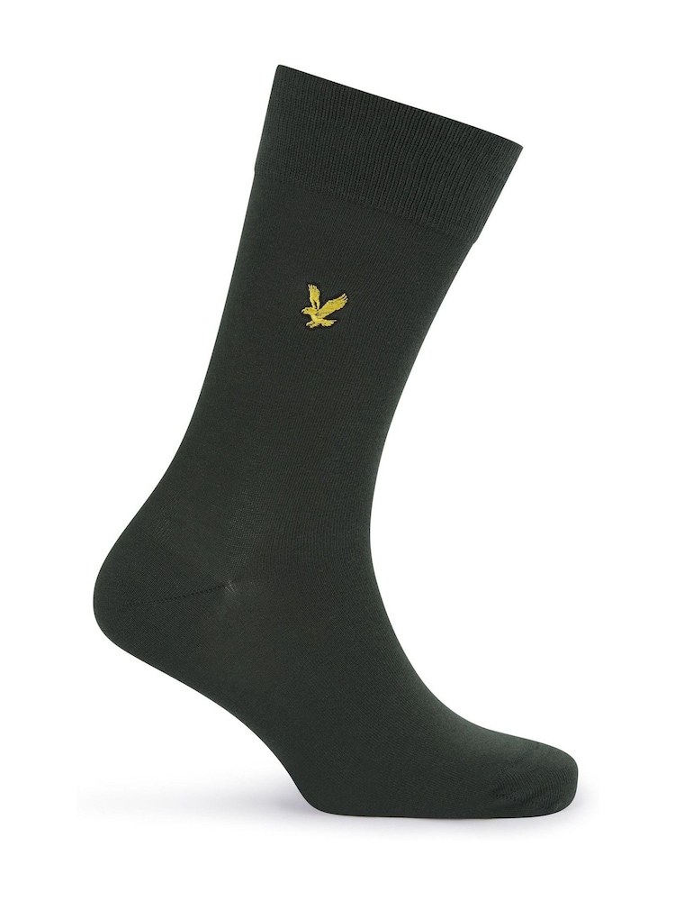 Lyle & Scott Black 3 Pack Angus Cotton Socks - Image 3 of 4