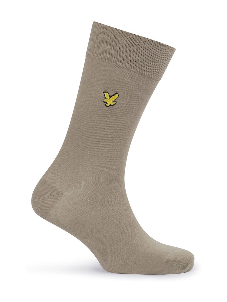 Lyle & Scott Black 3 Pack Angus Cotton Socks - Image 4 of 4