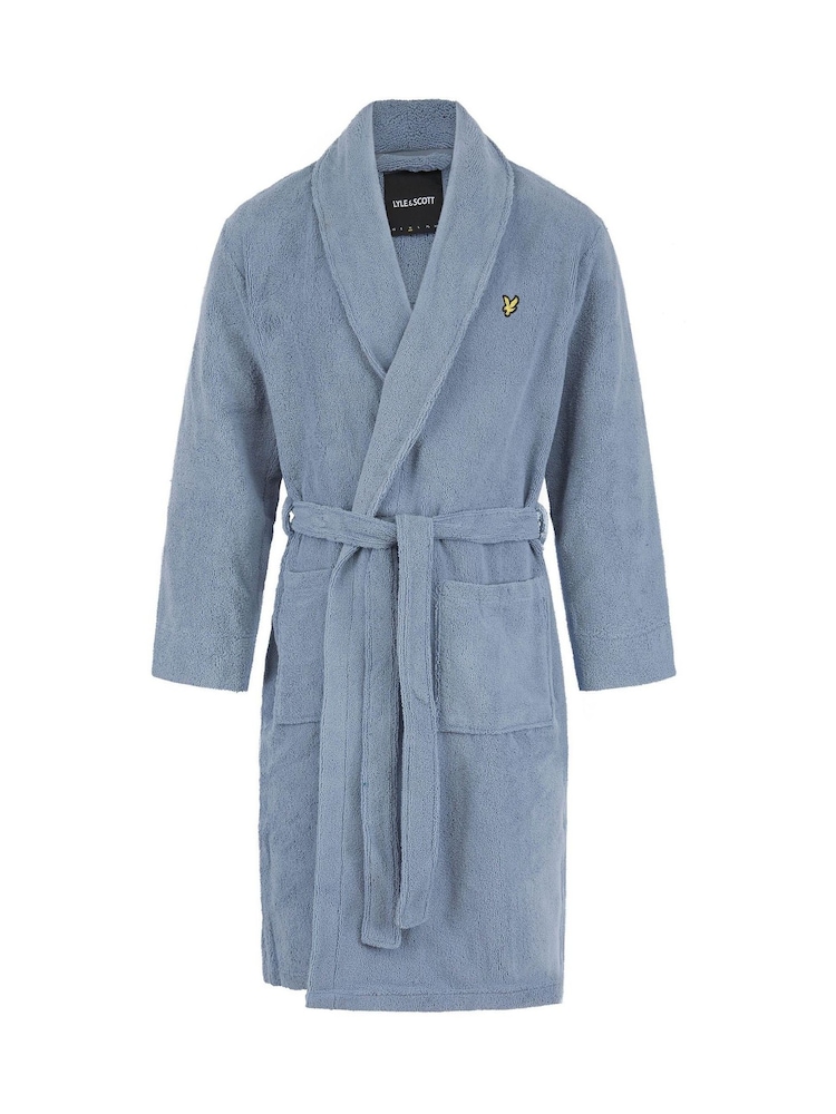 Lyle & Scott Blue Chrome Lucas Bathrobe - Image 1 of 3