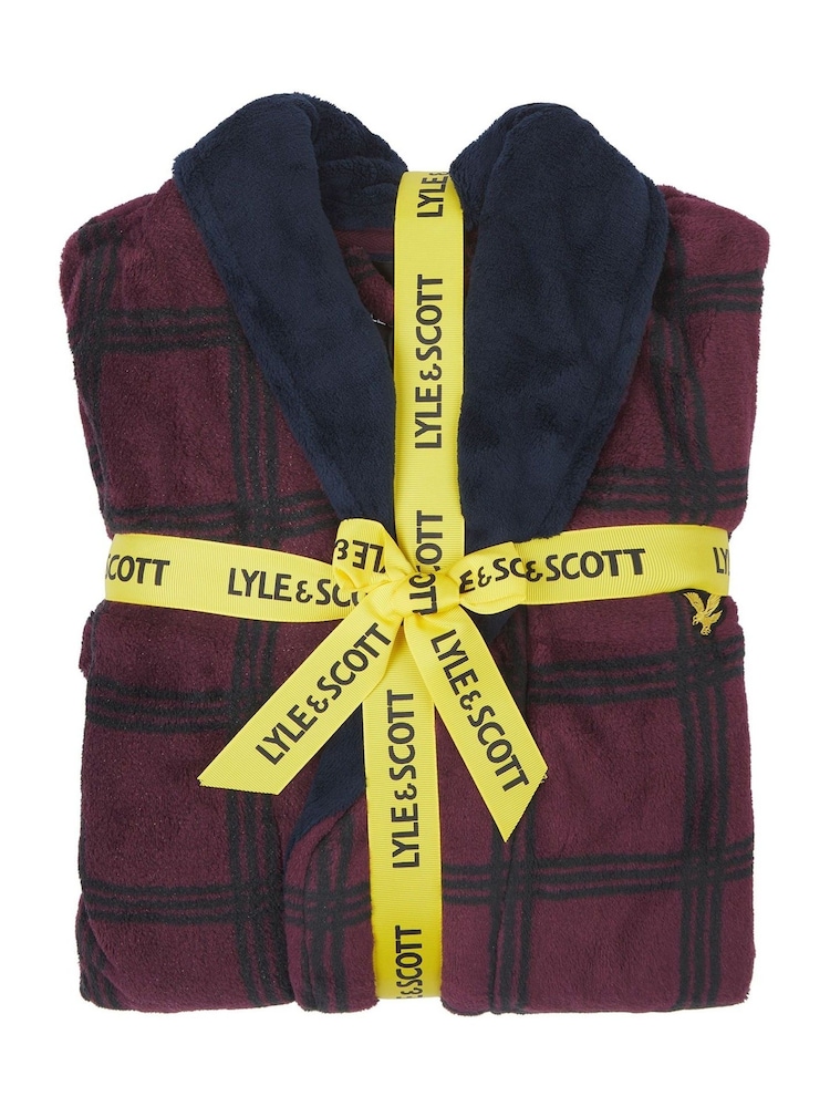 Lyle & Scott Red Cassidy Bath Robe - Image 3 of 3