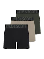 Lyle & Scott Green Daniel Underwear Trunks 3 Pack - Image 1 of 4