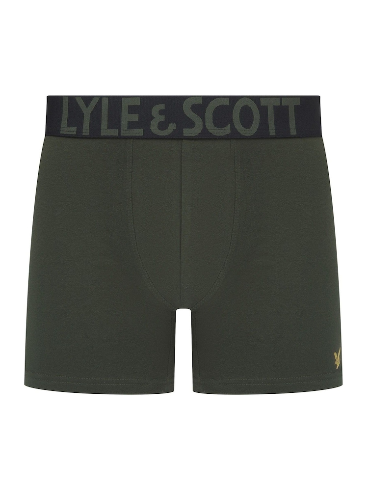 Lyle & Scott Green Daniel Underwear Trunks 3 Pack - Image 2 of 4