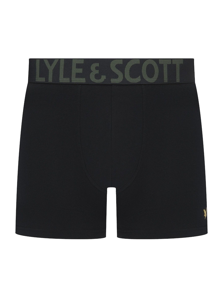Lyle & Scott Green Daniel Underwear Trunks 3 Pack - Image 4 of 4