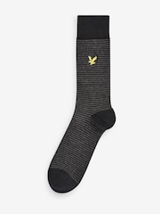 Lyle & Scott Black Liam Cotton Socks 5 Pack - Image 5 of 5