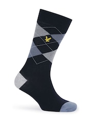 Lyle & Scott Blue Timothy Socks Gift Box 6 Pack - Image 2 of 6