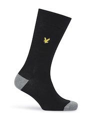 Lyle & Scott Black Graham Cotton Socks 5 Pack - Image 3 of 6