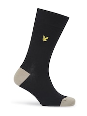 Lyle & Scott Black Graham Cotton Socks 5 Pack - Image 6 of 6