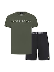 Lyle & Scott Green Oakley Loungewear Set - Image 1 of 6