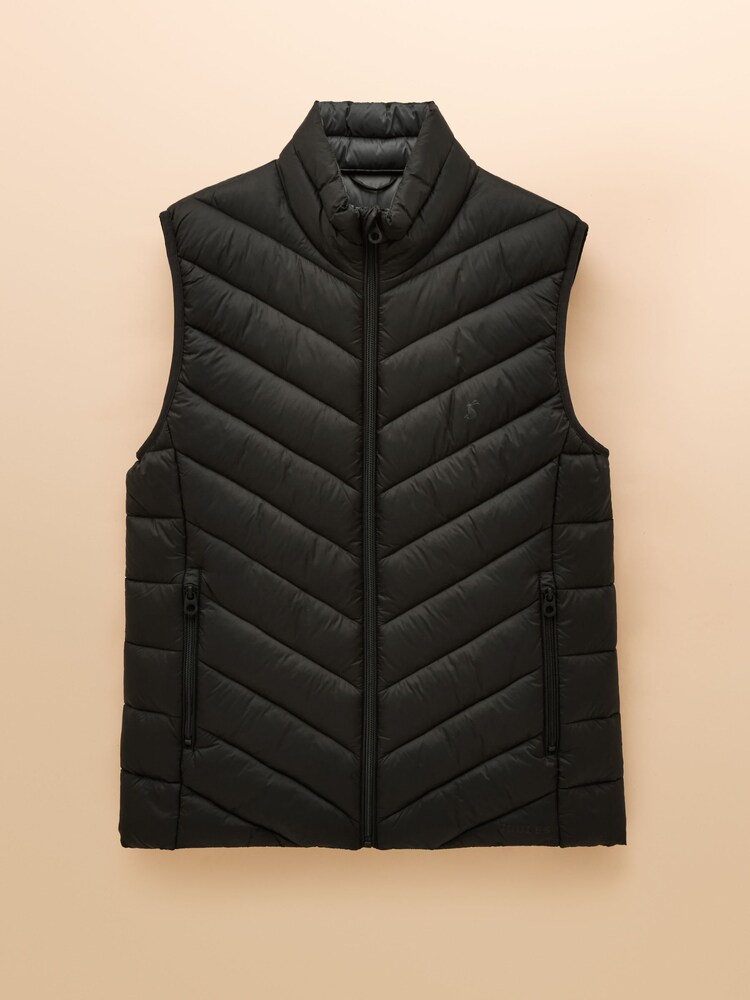 Joules Garrett Black Showerproof Padded Gilet - Image 10 of 10