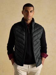 Joules Garrett Black Showerproof Padded Gilet - Image 4 of 10