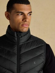 Joules Garrett Black Showerproof Padded Gilet - Image 6 of 10