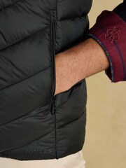 Joules Garrett Black Showerproof Padded Gilet - Image 7 of 10