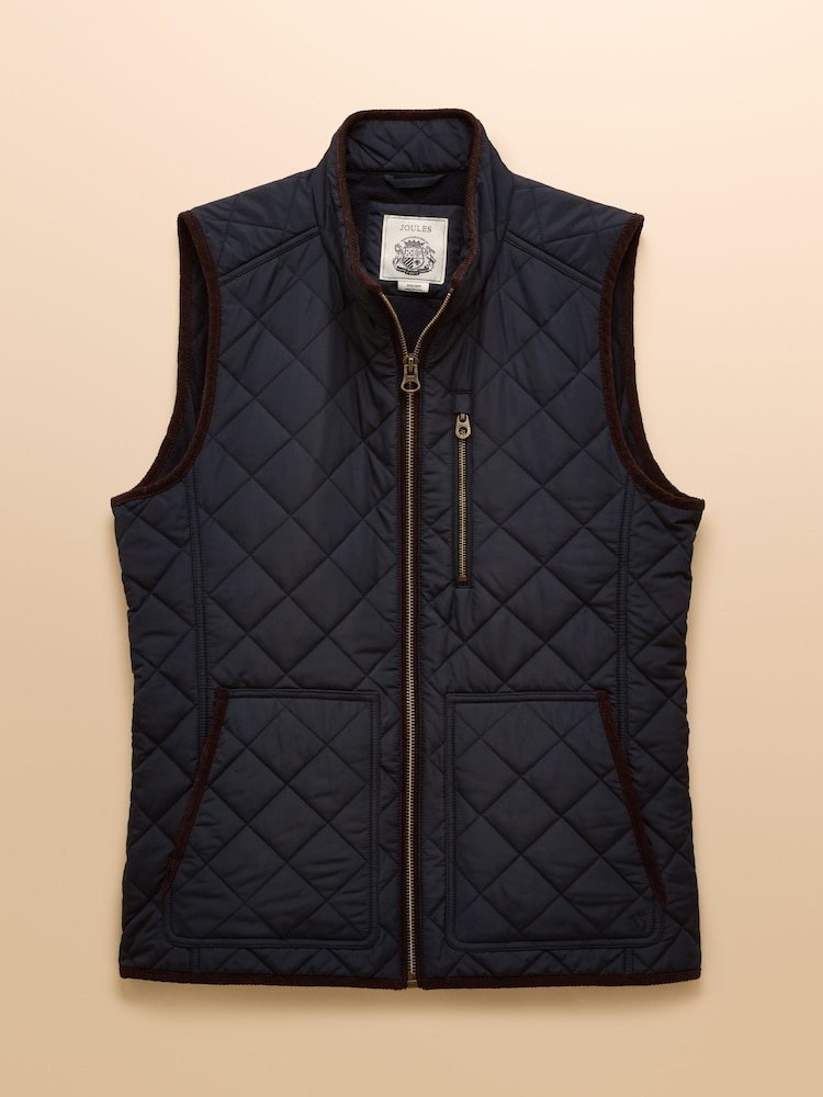 Maynard Navy Diamond Quilted Gilet - Image 10 of 10