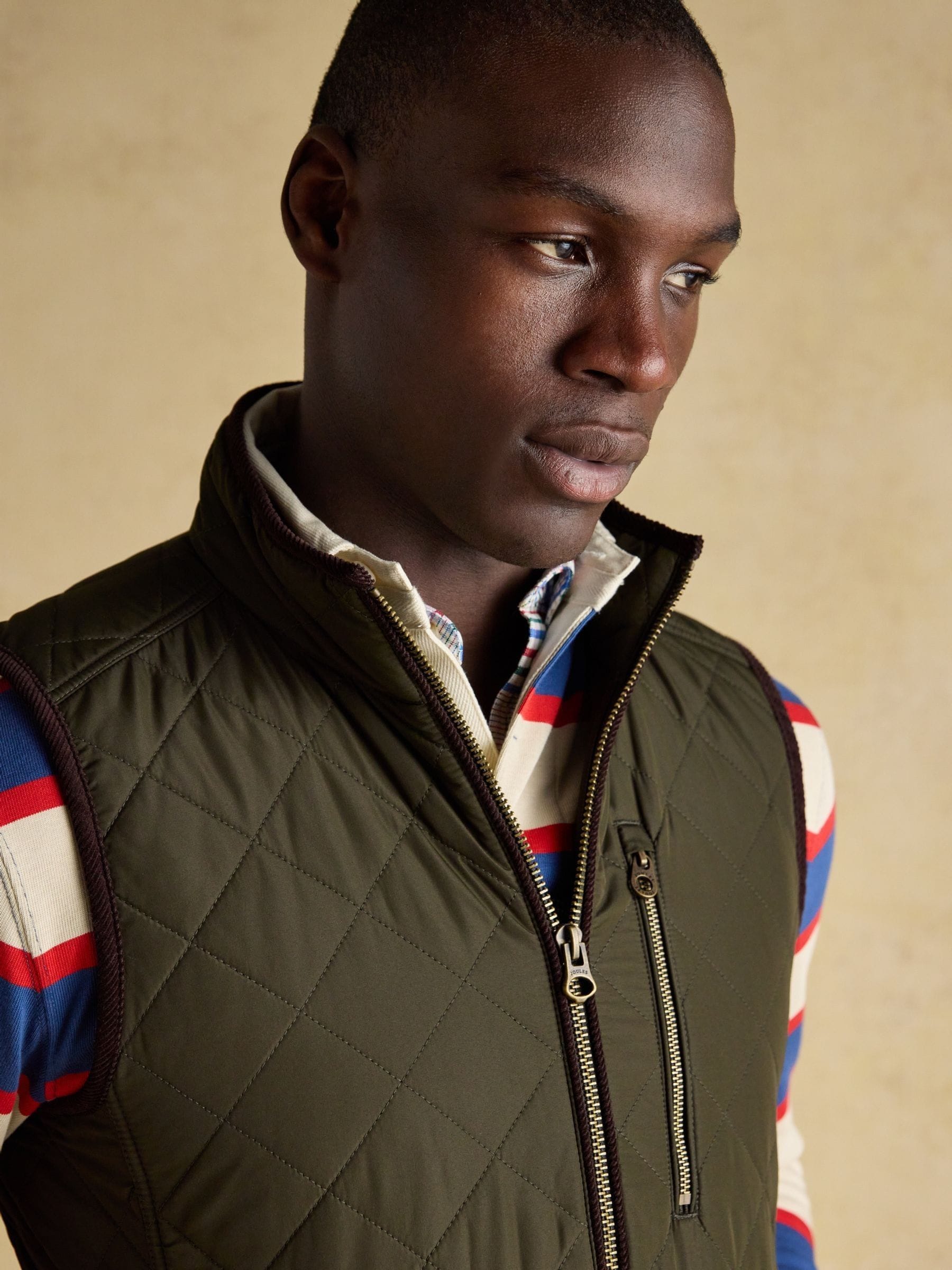 Buy Joules Maynard Green Diamond Quilted Gilet from the Next UK