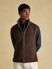 Heritage Fleece Brown Gilet - Image 1 of 13