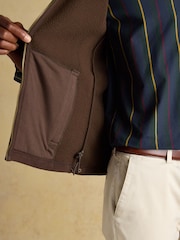 Heritage Fleece Brown Gilet - Image 10 of 13