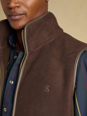 Heritage Fleece Brown Gilet - Image 11 of 13