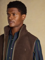 Heritage Fleece Brown Gilet - Image 3 of 13