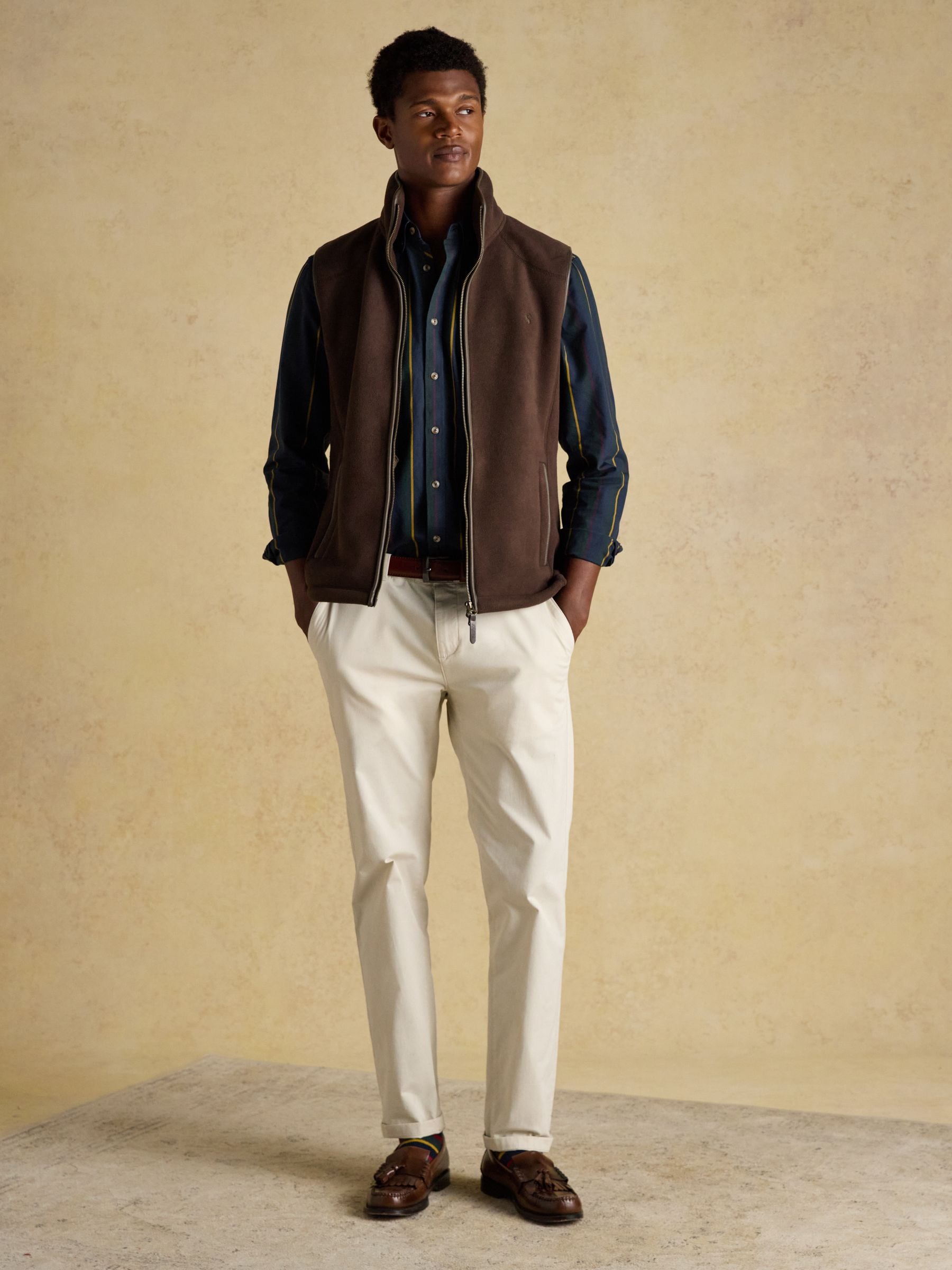 Buy Joules Heritage Fleece Brown Gilet from Next Sweden