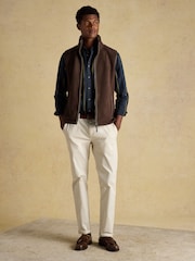 Heritage Fleece Brown Gilet - Image 4 of 13