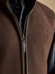 Heritage Fleece Brown Gilet - Image 5 of 13