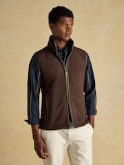 Heritage Fleece Brown Gilet - Image 9 of 13
