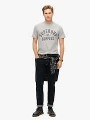 Superdry Grey 100% Cotton Surplus Graphic T-Shirt - Image 1 of 6