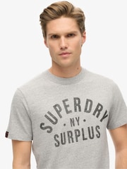 Superdry Grey 100% Cotton Surplus Graphic T-Shirt - Image 2 of 6