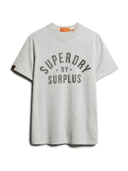 Superdry Grey 100% Cotton Surplus Graphic T-Shirt - Image 5 of 6
