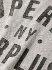 Superdry Grey 100% Cotton Surplus Graphic T-Shirt - Image 6 of 6