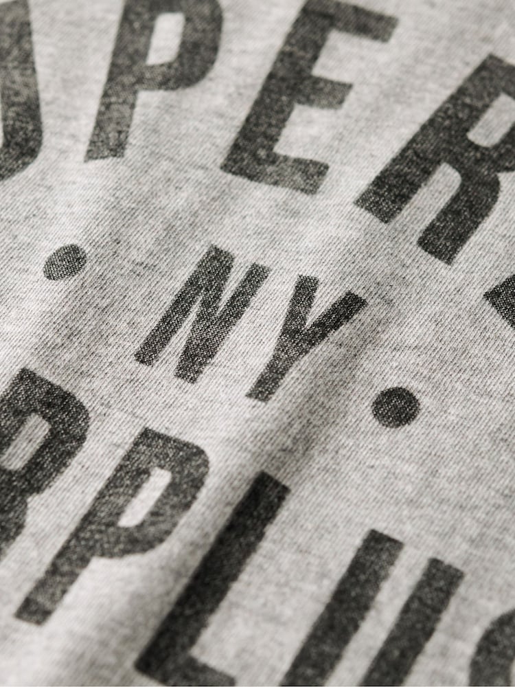 Superdry Grey 100% Cotton Surplus Graphic T-Shirt - Image 6 of 6