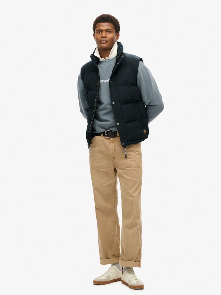 Blau - Superdry Non-Hooded Everest Gilet - Bild 2 von 3 Blau - Superdry Non-Hooded Everest Gilet - Bild 2 von 3