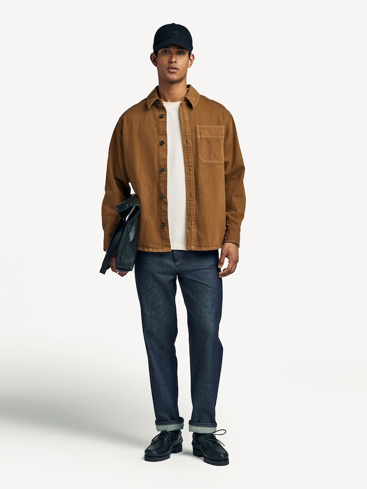 A.P.C. Brown Embroidered Overshirt - Image 2 of 9 A.P.C. Brown Embroidered Overshirt - Image 2 of 9